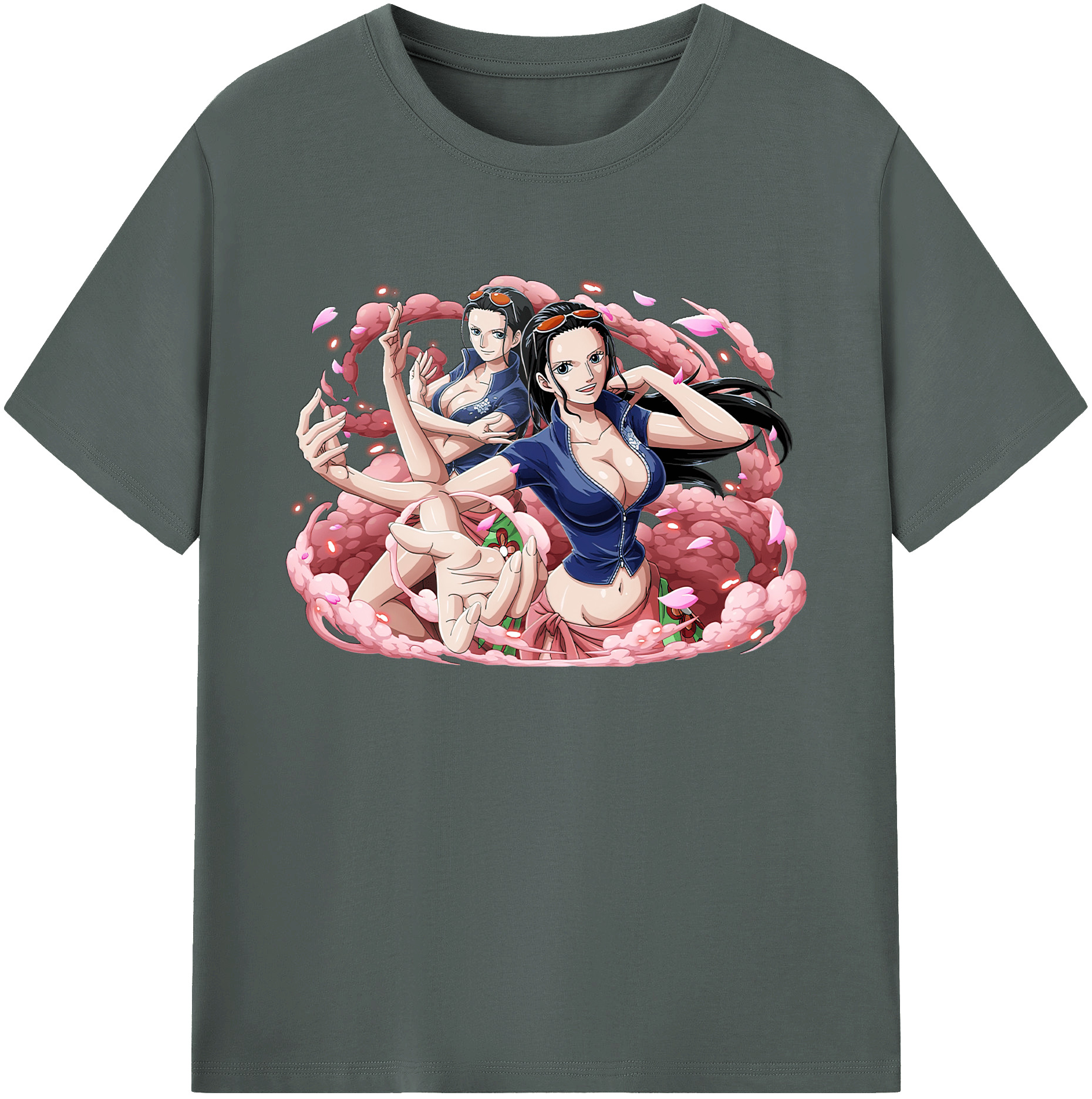 ワンピース ニコ・ロビン ONE PIECE Nico Robin 綿100％ メンズ半袖Tシャツ｜肌触りやわらか＆通気性
